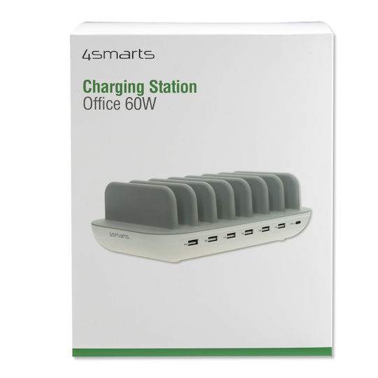 4Smarts Βάση Φόρτισης με 6 Θύρες USB-A και Θύρα USB-C 60W σε Λευκό χρώμα (Charging Station Office)