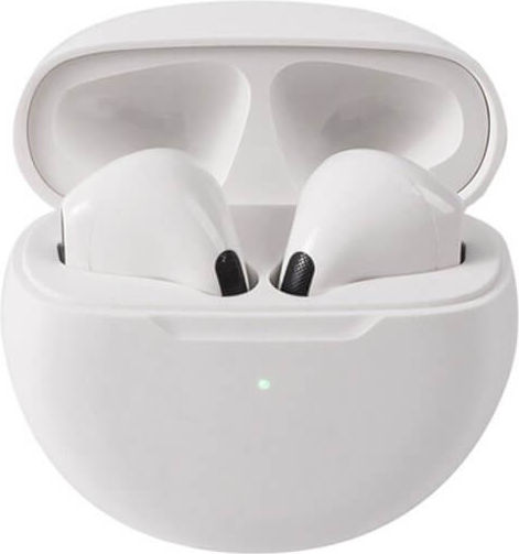 Moye Aurras 2 In-ear Bluetooth Handsfree Ακουστικά με Θήκη Φόρτισης Λευκά