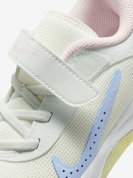 Omni Multi Court Ps Kids Sports Shoes Running with Hoop & Loop Closure Summit White / Citron Tint / Mineral Teal / Cobalt Bliss