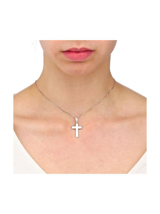 Cross in white gold ST26537F 9 Carat