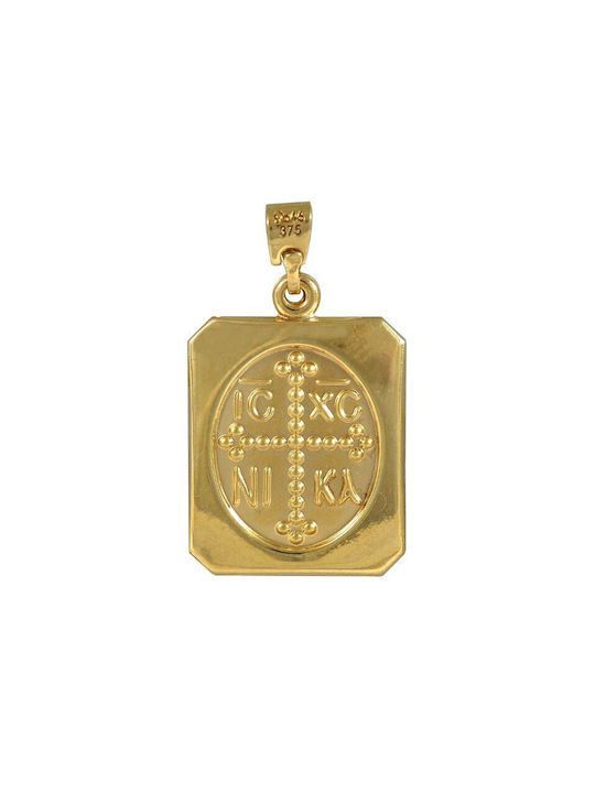 Gold amulet Virgin Mary double sided amulet MT00098 14 Carat gold