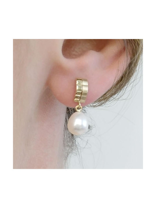 Earrings with fresh water pearls Fresh Water Pearl 7,0×9,0mm K14 110597 Pearls