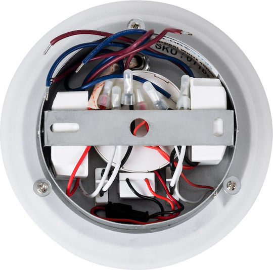GloboStar Jersey Μονό LED Φυσικό Λευκό Σποτ σε Ασημί Χρώμα