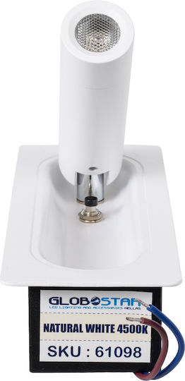 GloboStar Manhattan Modern Lamp Wall with Integrated LED and Natural White Light 7x17cm