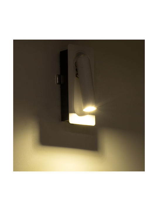 GloboStar Manhattan Modern Leuchte Wand mit Integrierter LED und Neutralweißes Licht 7x17cm
