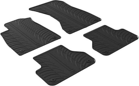 Gledring Set of Front and Rear Mats 4pcs for Audi A5 2016 Black