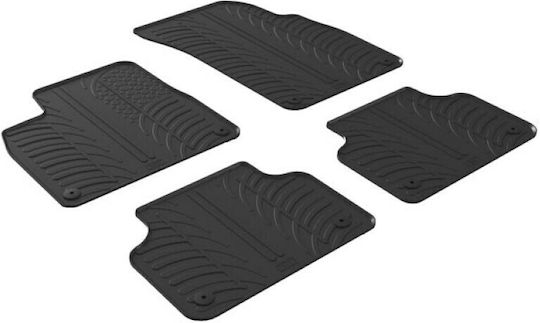 Gledring Set of Front and Rear Mats 4pcs for Audi Q7 2015 Black