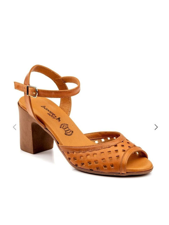 Leder Sandalen Tabac Braun