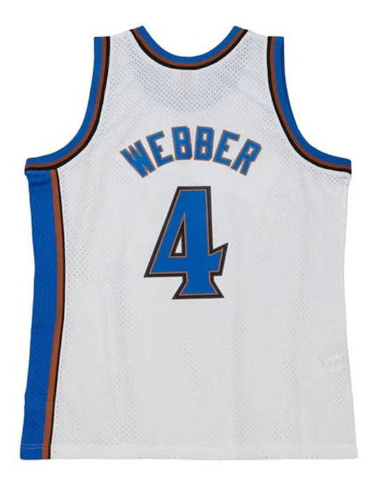 Mitchell & Ness Mitchell & Ness Wizards 1997 Webber #4 Bărbătească Jersey de Performanță Baschet