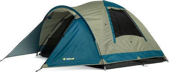 OZtrail Tasman 3V Camping Tent Igloo Blue with Double Cloth 3 Seasons for 3 People 305x205x125cm