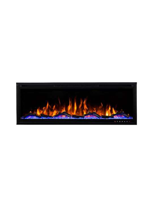 Hitense Επιτοίχιο Ηλεκτρικό Τζάκι 1600W 152.5x45cm Μαύρο