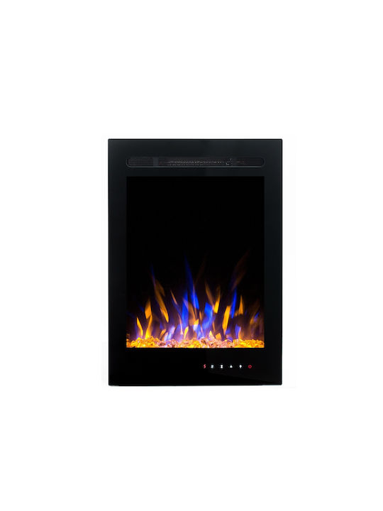 Hitense 32 Wall Mounted Electric Fireplace 1600W 47.2x65.7cm Black