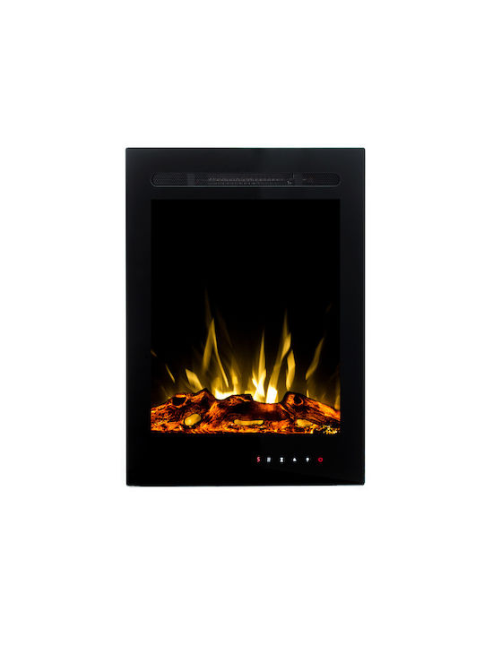 Hitense 32 Wall Mounted Electric Fireplace 1600W 47.2x65.7cm Black