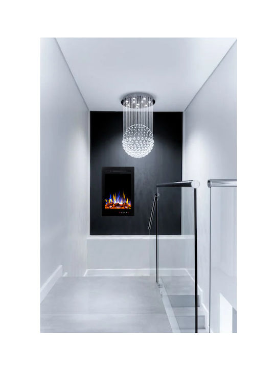 Hitense 32 Wall Mounted Electric Fireplace 1600W 47.2x65.7cm Black