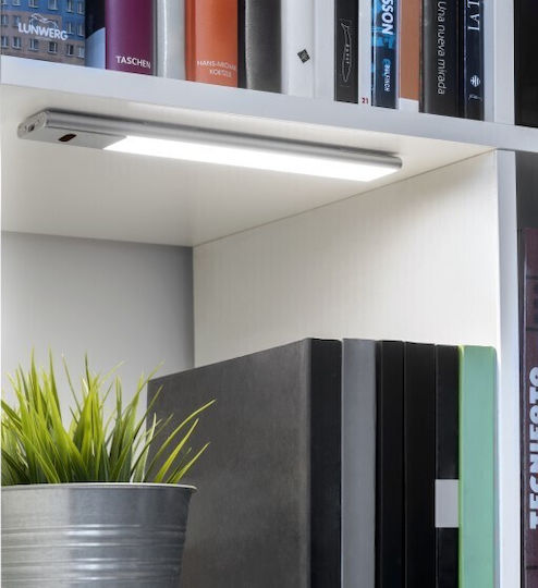 Emuca Rechargeable LED Light Linear for Cabinets with Battery Powered and Motion Sensor 1pcs
