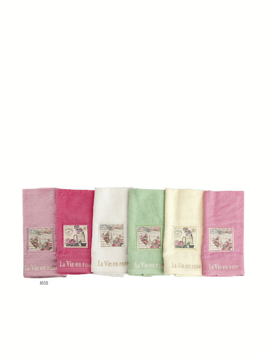 Dimcol 3pc Bath Towel Set Vintage Paris 01 Purple