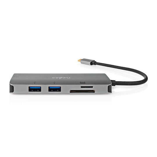 Nedis USB-C Docking Station mit HDMI 4K PD Ethernet Silber (CCBW64240AT02)
