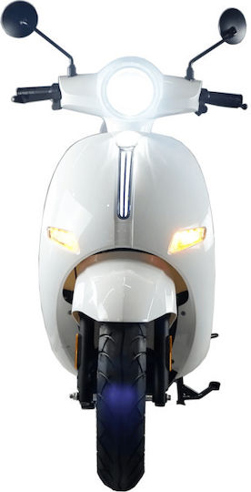 Tisto Fighter GT Ηλεκτρικό Scooter Ισχύος 7000W Αυτονομίας 110km Λευκό Χρώμα
