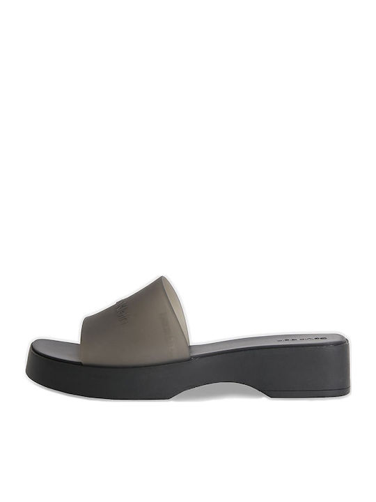 Platforme Dama De Vară Tip Slip On Negre