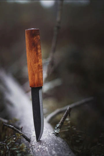 Helle Viking 96 Knife Gray in Sheath