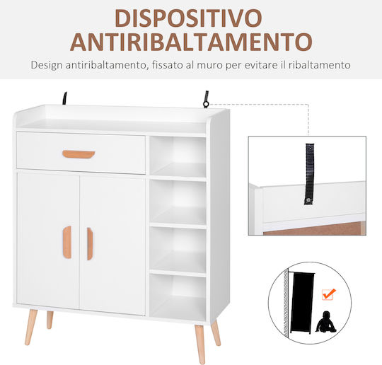 Επιδαπέδιο Ντουλάπι 80x29.5x96cm Λευκό