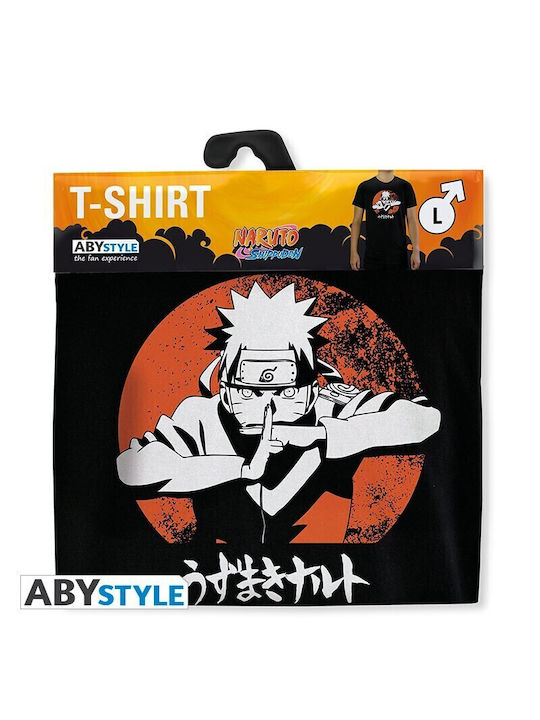 Abysse Uzumaki Damen T-shirt Naruto Schwarz Baumwolle ABYTEX631