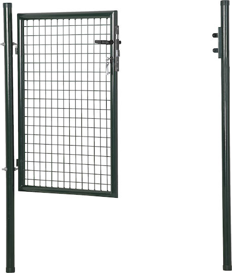 HomCom Μεταλλική Πόρτα Φράχτη σε Πράσινο Χρώμα 97cm x 1.5m