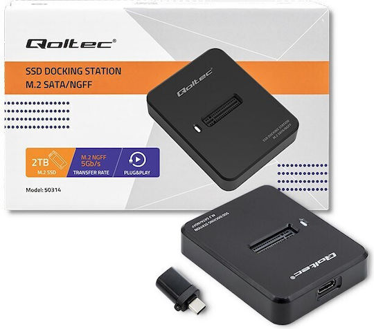 Qoltec Dockingstation Festplatten SATA M.2 (2260)" / M.2 (2280)" mit USB 3.1 Verbindung (50314)