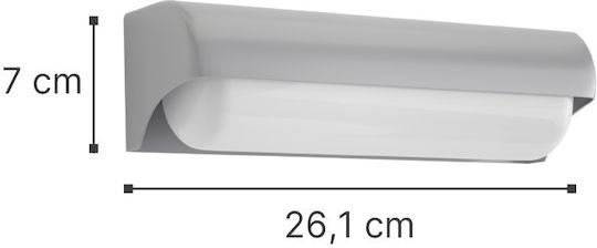 Inlight Erie Aplica de exterior montată pe perete LED IP65 10W cu Alb Cald Lumină 26.1x7εκ.