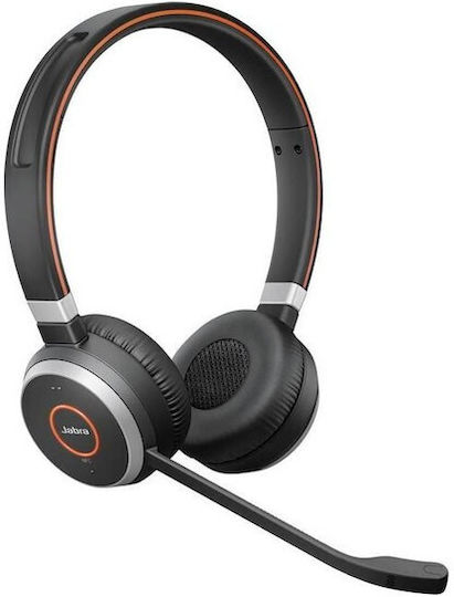 Jabra Evolve 65 SE MS Ασύρματα On Ear Multimedia Ακουστικά με μικροφωνο και σύνδεση Bluetooth / USB-A