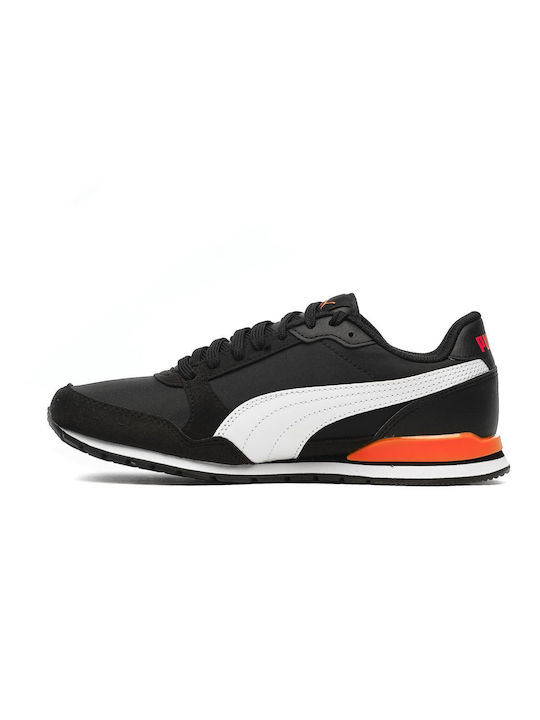 Puma St Runner V3 Kids Sneakers for Unisexs with Laces Black / White / Orange