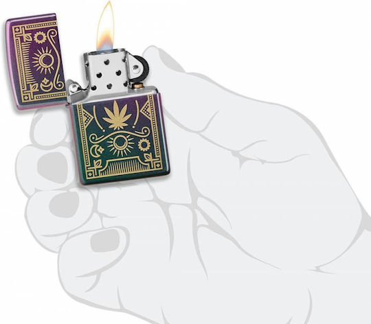 Zippo Cannabis Αντιανεμικός Αναπτήρας Φλόγας Πολύχρωμος