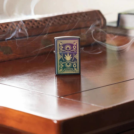Zippo Cannabis Αντιανεμικός Αναπτήρας Φλόγας Πολύχρωμος
