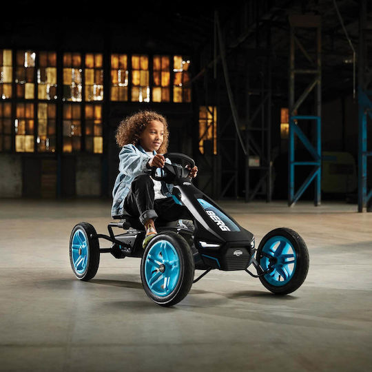 Rally Go Kart One-Seater with Pedal Blue for 4 Plus Years