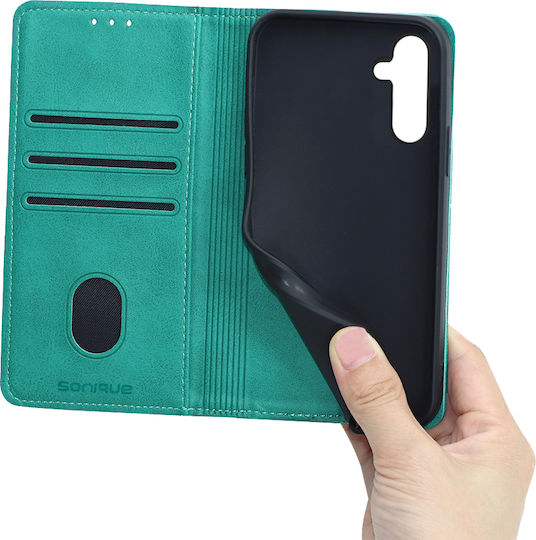 Sonique Vintage Magnet Book Synthetic Leather / Plastic / Silicone Turquoise (Galaxy A54)