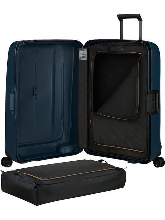 Samsonite Essens Medium Hard Blue Suitcase With 4 Wheels Height 69cm
