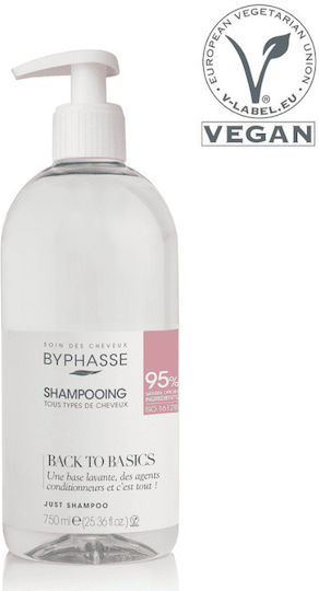 Byphasse Back to Basics Σαμπουάν για Όλους τους Τύπους Μαλλιών 750ml
