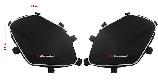 Marselus Motorcycle Hard Side Case Set in Black Colour 0006-51.MD