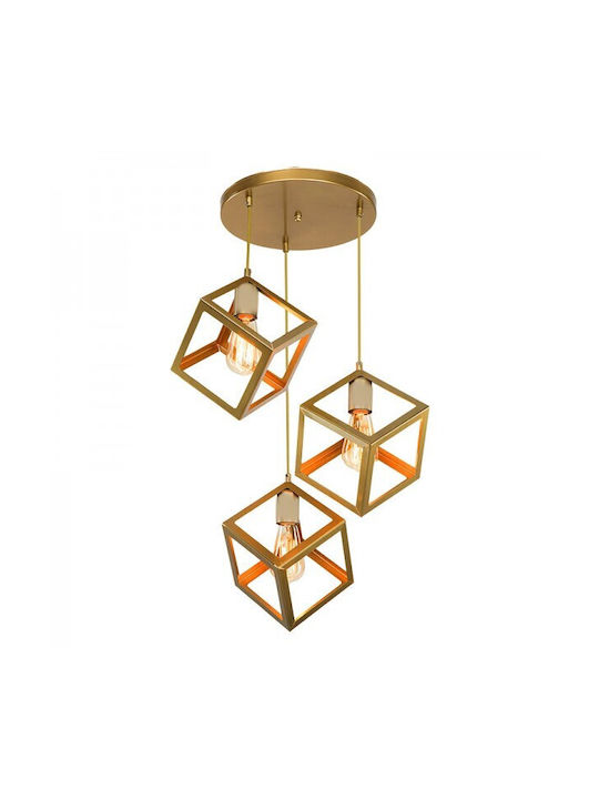 Pakketo Deepora Pendant Light for Socket E27 Gold 30cmx80cmcm.