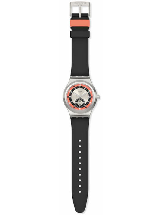 Swatch Swatch Ρολόι Αυτόματο με Καουτσούκ Λουράκι Swatch Swatch Ρολόι Αυτόματο με Καουτσούκ Λουράκι