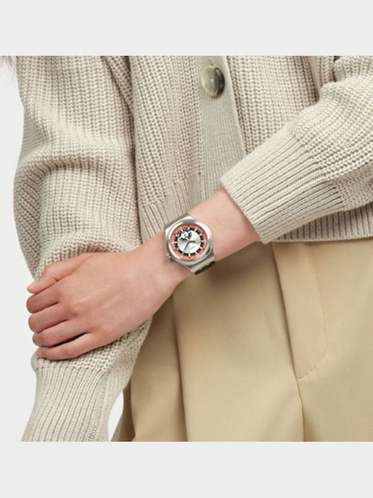 Swatch Swatch Women's Watch Automatic with Black Rubber Strap