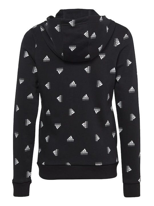 adidas Hanorac pentru copii Brand Love Print Negru