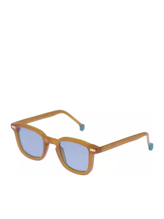 Kyme Dionisys Sunglasses Κίτρινα with Acetate Frame & Green Lens