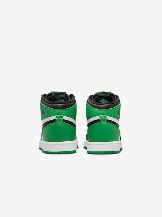 Air  1  1 Retro OG Детски Маратонки High Черно / Бяло / Лъки Грийн