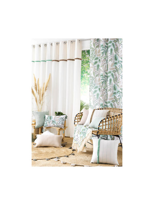 Douceur Sofa Cushion L-C Alizee Made of 100% Cotton White 40x40cm