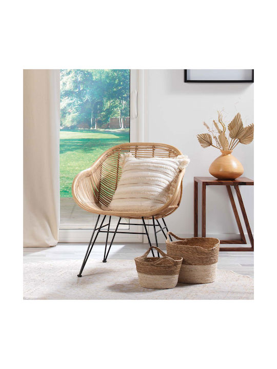 Sofa Cushion L-C Atlas 100% Cotton Beige 40x40cm