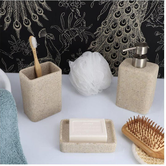 Tisch Seifenschale Kunststoff Beige