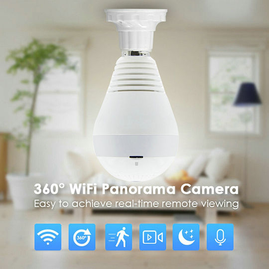 Κρυφή Κάμερα WiFi Λάμπα 960P με Υποδοχή για Κάρτα Μνήμης και Ανιχνευτή Κίνησης