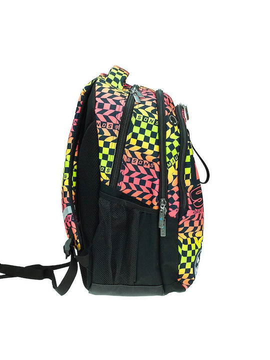 Maui & Sons School Bag Backpack Elementary, Elementary Multicolour with Water Bottle Holder 30Liters