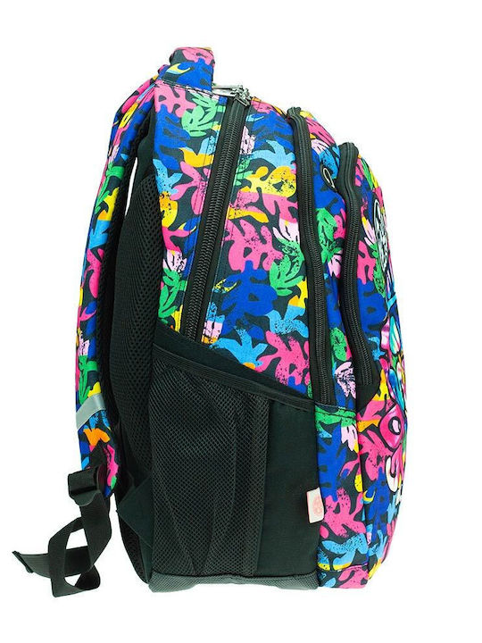 Maui & Sons School Bag Backpack Junior High-High School Multicolour with Water Bottle Holder 30Liters